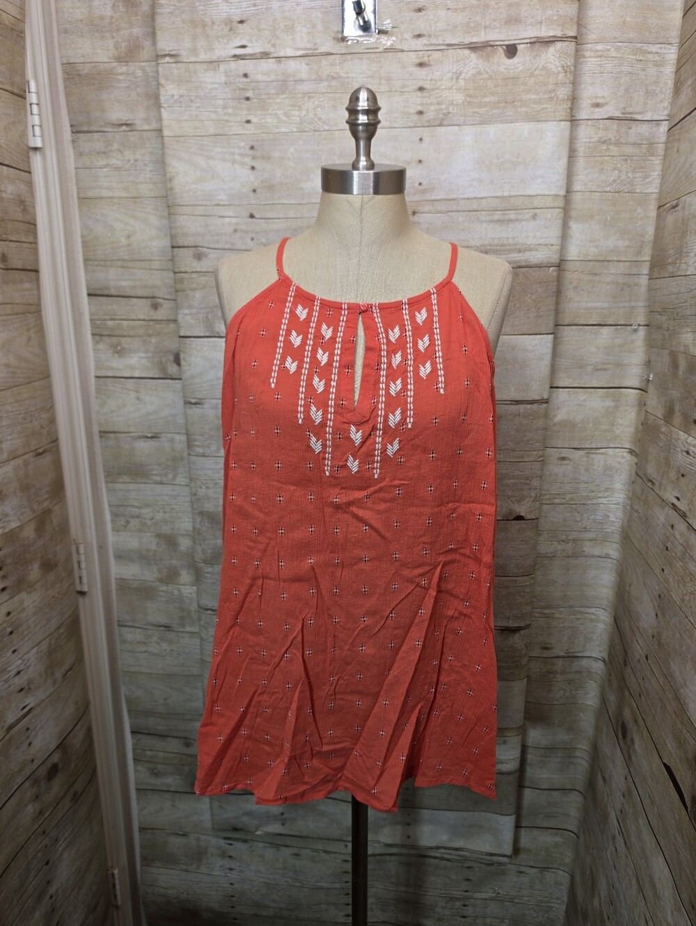 Old Navy Coral Embroidered Halter Camisole